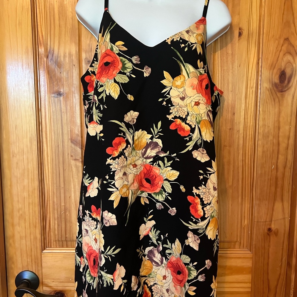 Sanctuary Black Dress with Vibrant Floral Print